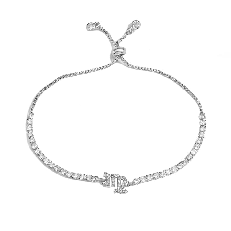 Copper 18K Gold Plated Casual Minimalist Classic Style Plating Inlay Constellation Zircon Drawstring Bracelets