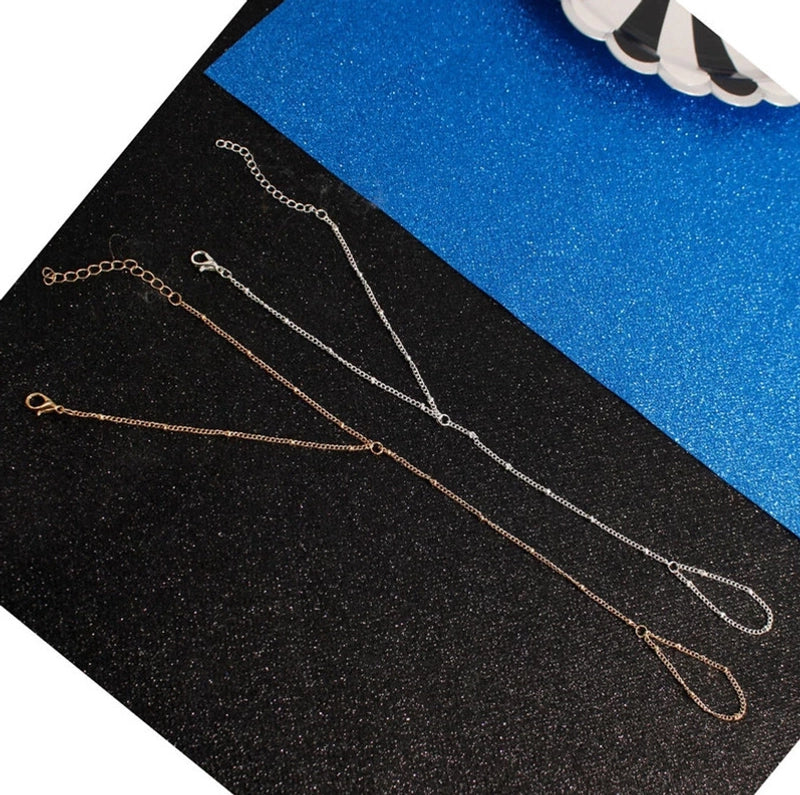 New Simple Fashion Women Bracelet Slave Chain Ring Finger Ring Direct Copper Bead Finger Bracelet Bracelet