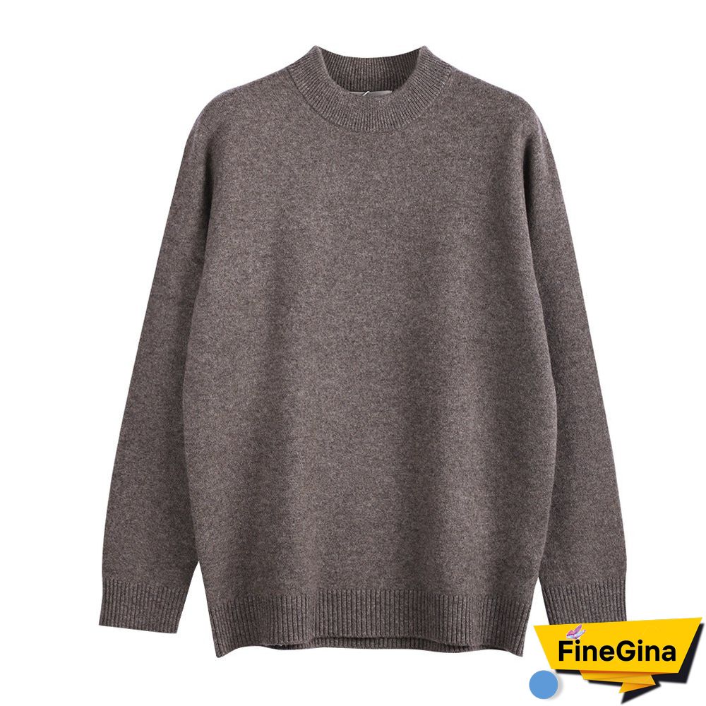 Warm Semi-turtleneck Loose Men's Sweater Men