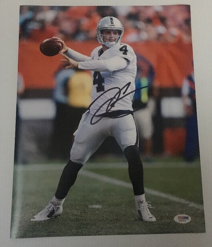 Derek Carr Signed Autographed 11x14 Photo Poster painting Oakland Raiders PSA/DNA COA 21