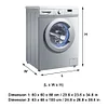 Waterproof Washing Machine Cover Aging Resistance Dryer Cover (60 x 60 x 88cm)