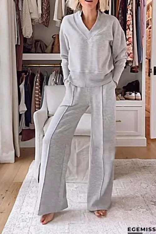 Autumn Casual Long Sleeve Loose Wide Tops | EGEMISS