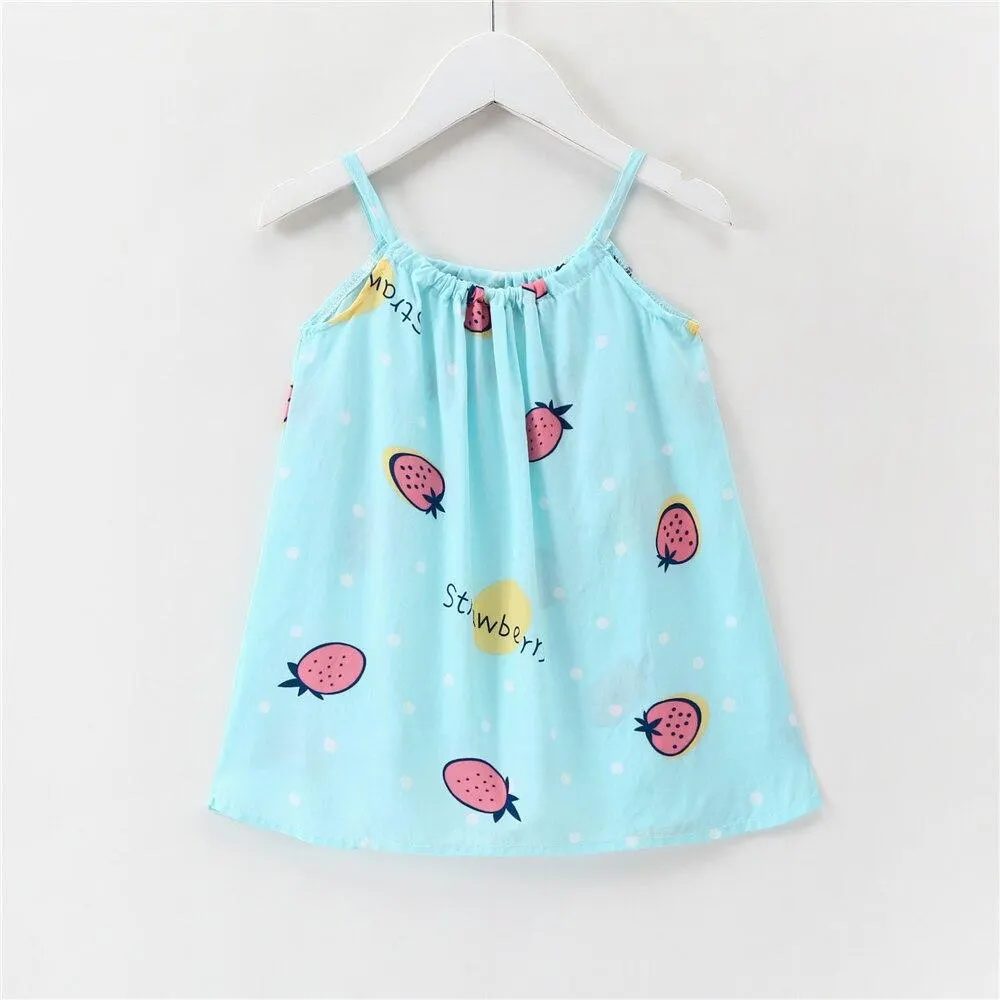 Baby Girls Dress Summer Kids Cute Sling Dresses Children's Clothes Toddler Girl Casual Sleeveless Princess Dress Infant Outfits