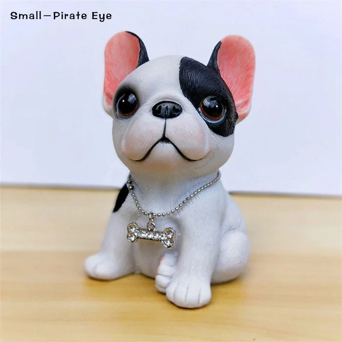 Creative French bulldog figurine home decoration car interior Ornament resin Animal sculpture crafts desktop decor birthday gift