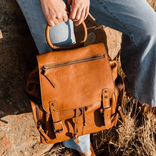 3 Way Carry Full Grain Leather Backpack