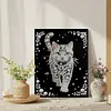 (30x40cm)DIY Pearl Painting Framed Cat Handmade Pearl Material Art Kit Living Room Decor