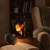 Glowing Owl Metal Bookend Lamp Iron Shelf Organizer Vintage Style