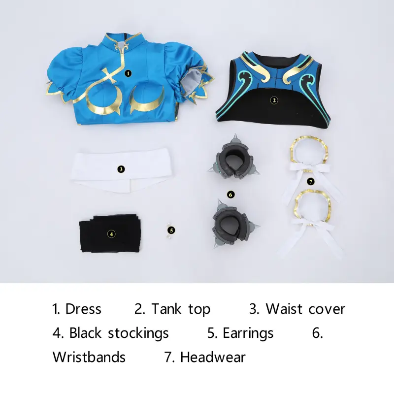 [Wetrose] Pre-Order Overwatch and Street Fighter 6 Collaboration Juno Chun-Li Full Set Game Outfit Cosplay Costume