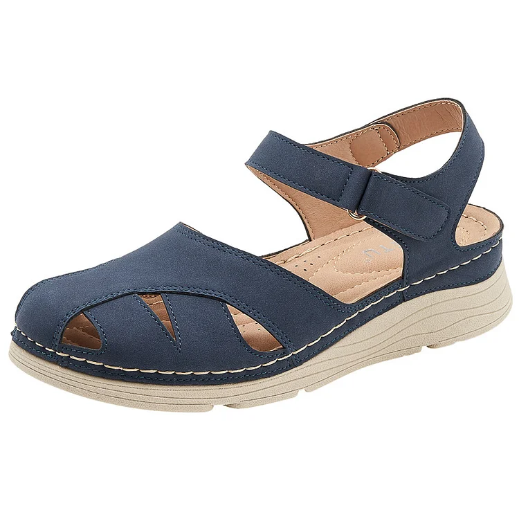 Casual Orthopedic Velcro Walking Wedge Toe Sandals SIKETU Stunahome.com