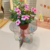 Croix acrylique porte-plante support double face - 5d bricolage d&eacute;coration artisanale