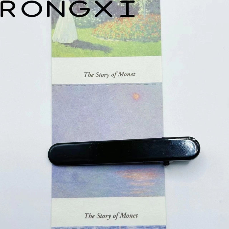 6cm Stick Clip Thin Round Head Solid Duckbill Clip Shiny Seamless Hair Clip Handmade DIY Material Side Clip Hair Clip