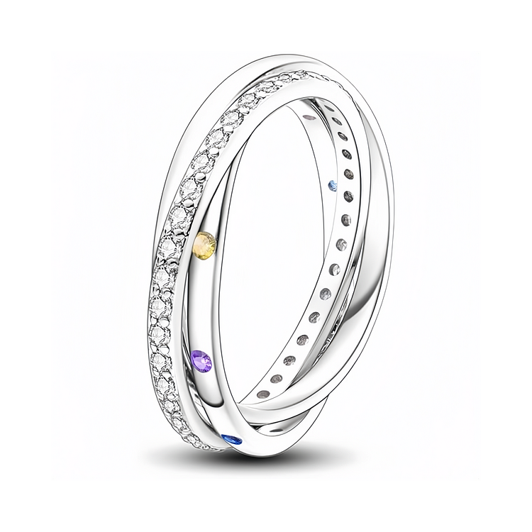 Colorful Gemstone Stackable Rings