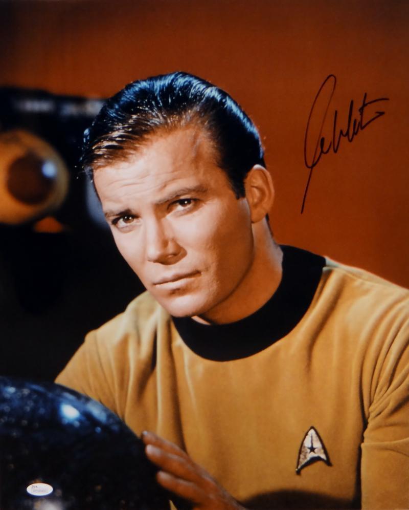 William Shatner Signed Star Trek 16x20 Captain Kirk Up Close Photo Poster painting- JSA W Auth