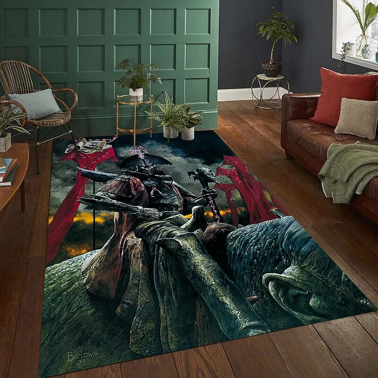 Hand-painted Demon Horrible Cool Carpet for Living Room Bedroom Large Area Rugs Home Decor Table Mats Household Floor Mat