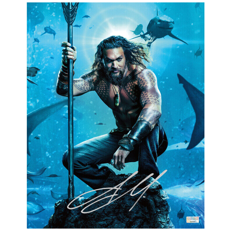 Jason Momoa Autographed Aquaman 11x14 Photo Poster painting