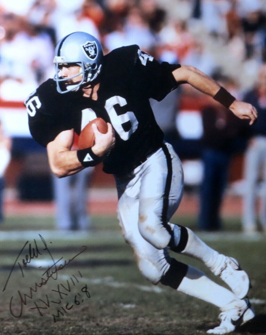 Todd Christensen Signed Autographed 16X20 Photo Poster painting XV,XVIII Mic 6:8 Raiders w/COA