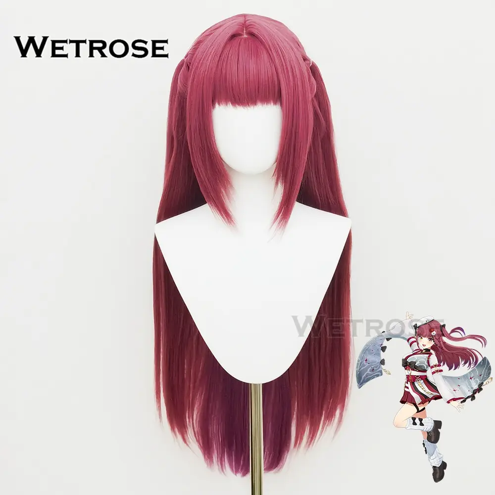 [Wetrose] Pre-Order Hololive Vtuber Houshou Marine 2025 Birthday 3D Live Kimono Cosplay Wig