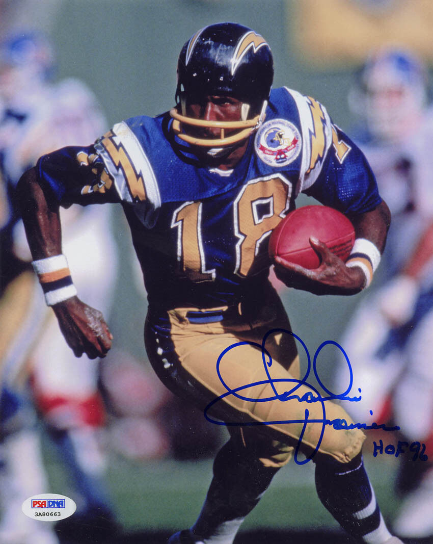 Charlie Joiner SIGNED 8x10 Photo Poster painting + HOF 96 San Diego Chargers PSA/DNA AUTOGRAPHED