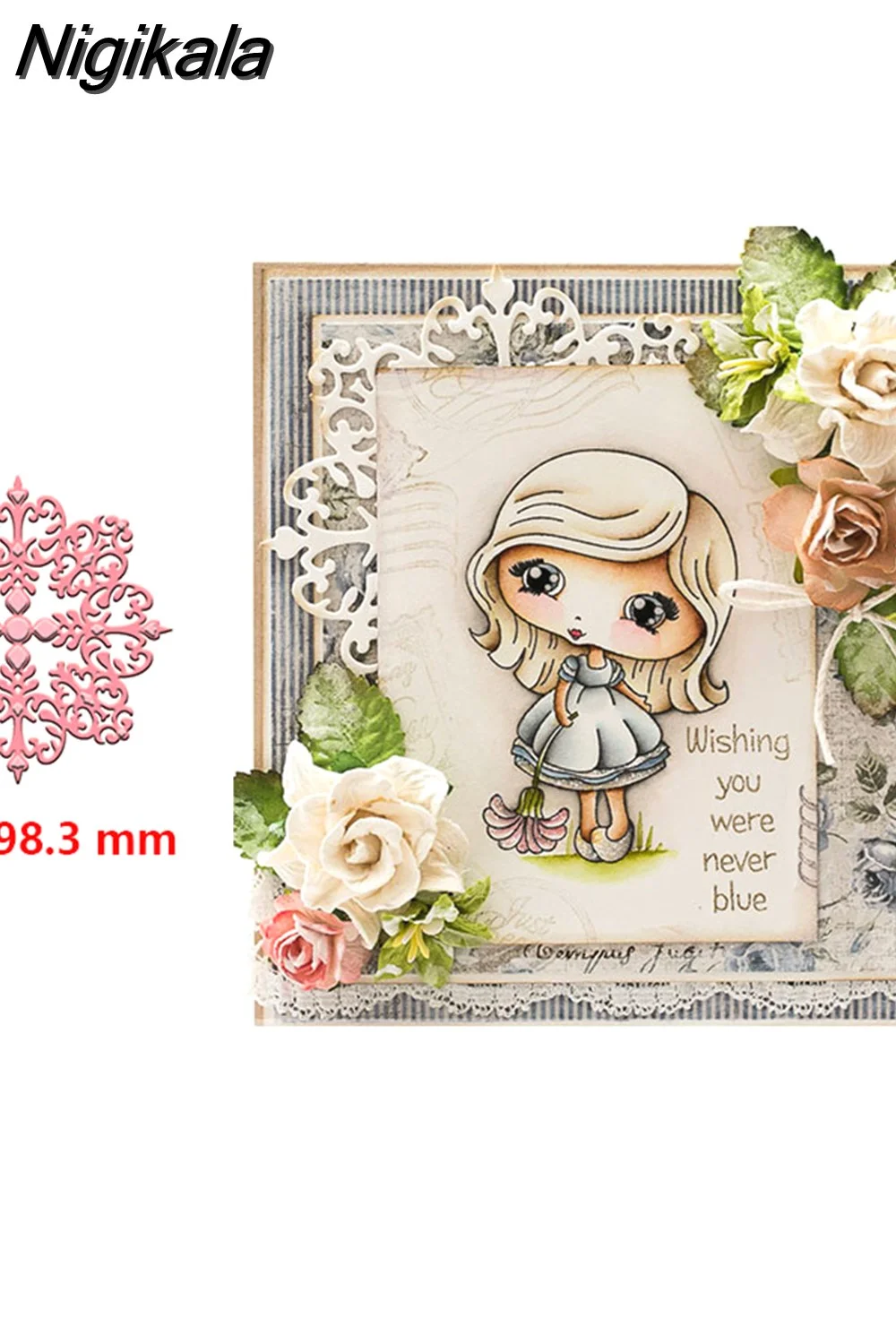 Nigikala Square Circle Oval Heart Frame Butterfly Border Cutting Dies for DIY Scrapbooking Valentine's Cards Crafts New 2023