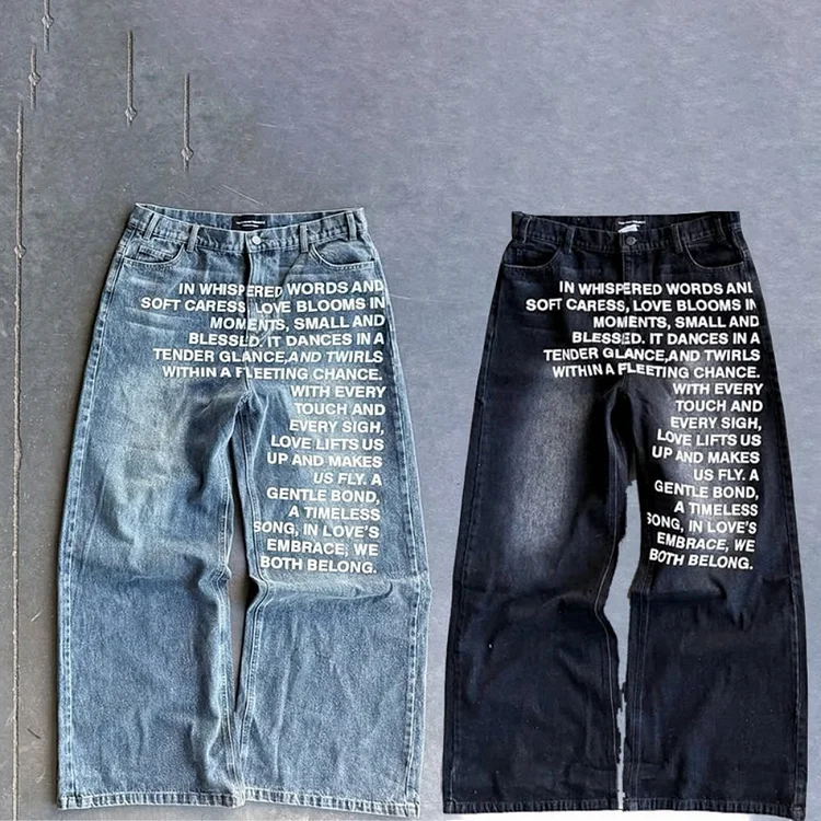 Baggy Y2K American Letter Gothic Streetwear Pants