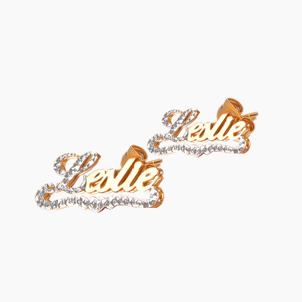 Personalized Heart Stud Earrings