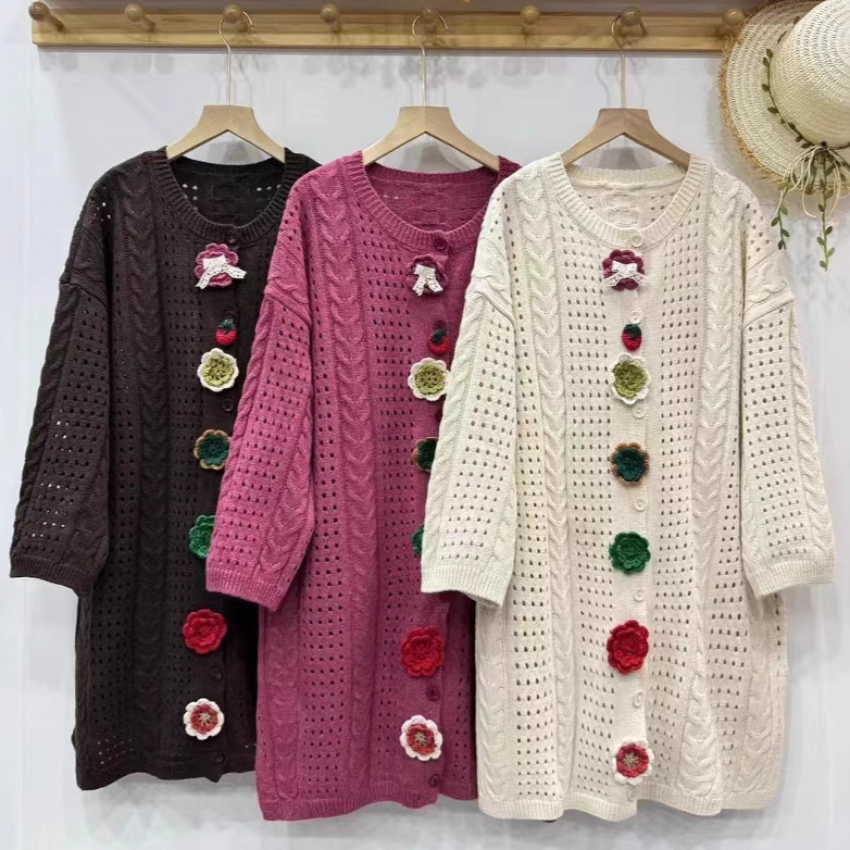 Chicfifth Sweater Women Winter Long Sleeve High Quality Autumn Vintage Top Knitted Cardigan
