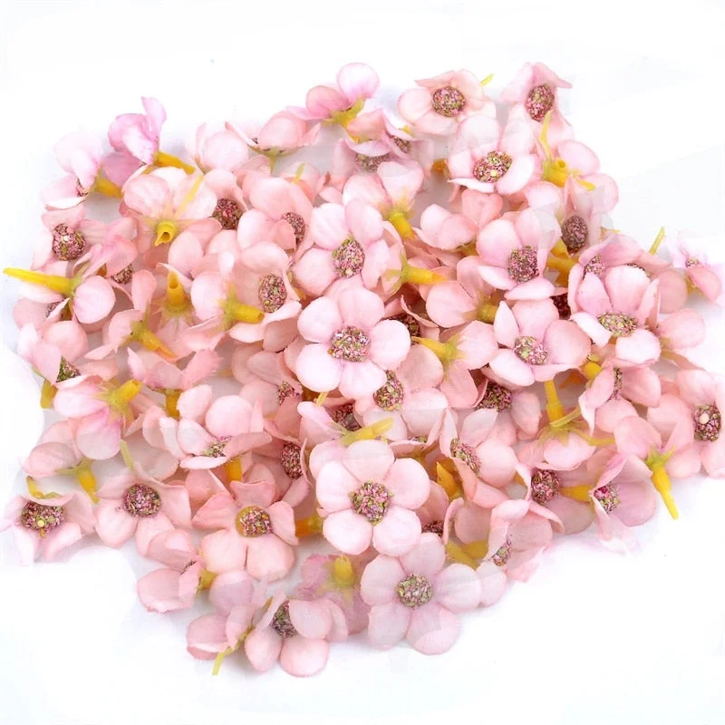 50pcs 2cm Multicolor Mini Silk Artificial Daisy Flower Head For Crown Wedding Garland Decoration Handmade DIY Scrapbooking Craft