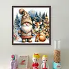 Christmas Gnomes And Elk-11CT Stamped Cross Stitch 40*40cm/15.75*15.75in tapestrymarket
