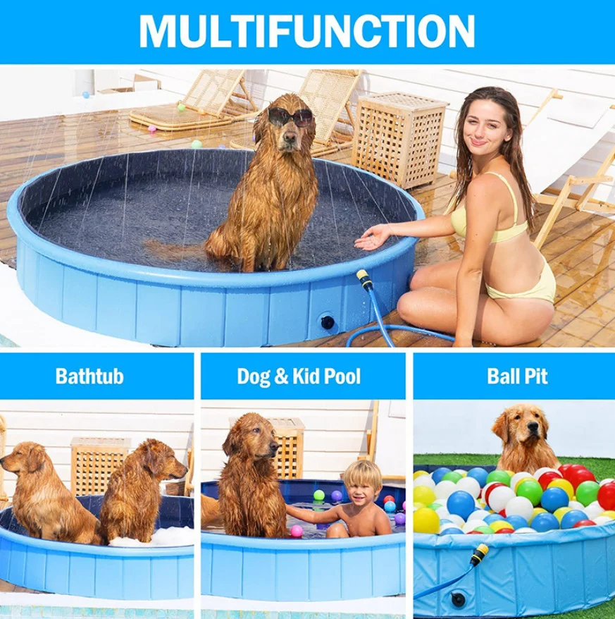 Pet Pool | Foldable Pet Fountain | Dog Playing Toys Swimming Pool | Reborn Shoppe - Reborn Shoppe