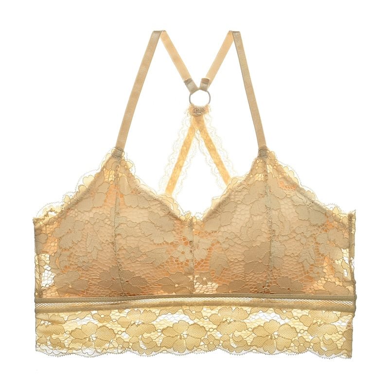 CINOON New Arrival Women Bralette Solid Color Beauty Back Lace Underwear Sexy Vest Female Add pad Wireless Bra Seamless Lingerie
