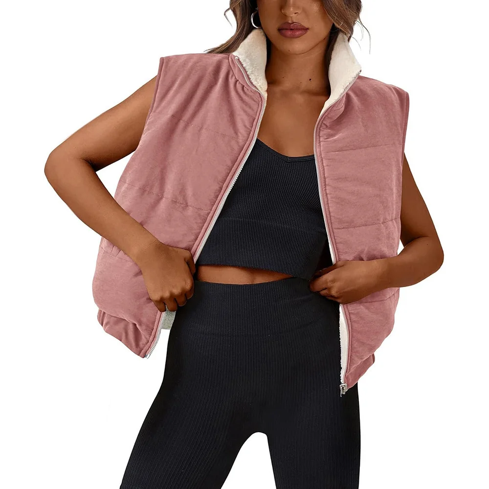 Nigikala Nigikala Ms. Autumn And Winter New Vest Lamb Zipless Double-Sided Warm Jacket Jacket