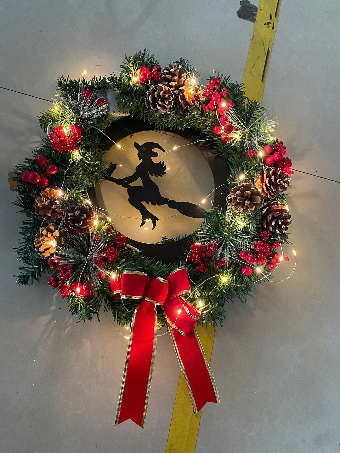 Lighted Nativity Scene Christmas Wreath
