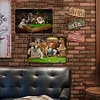 2PCS Dogs Playing Pool - Metal Tin Signs Set(8*12Inch/12*16Inch) - Animal
