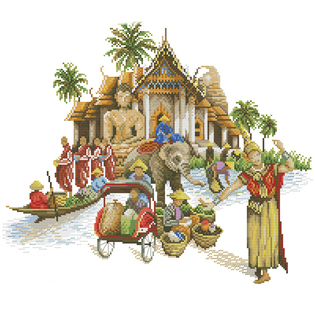 

Character - 14CT Stamped Cross Stitch - 46*38CM, 501 Original