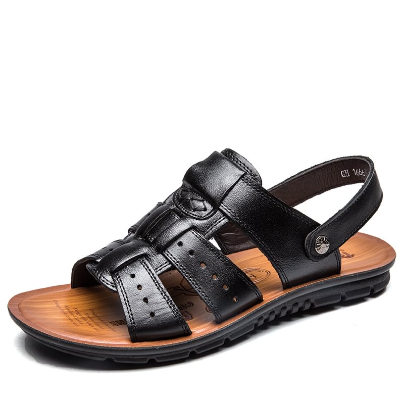 Men's Leather Dual-purpose Beach Sandals