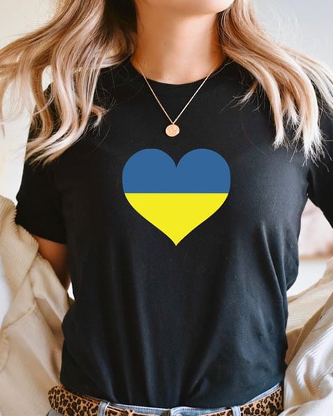 Ukraine Heart Shirt, Support Ukraine