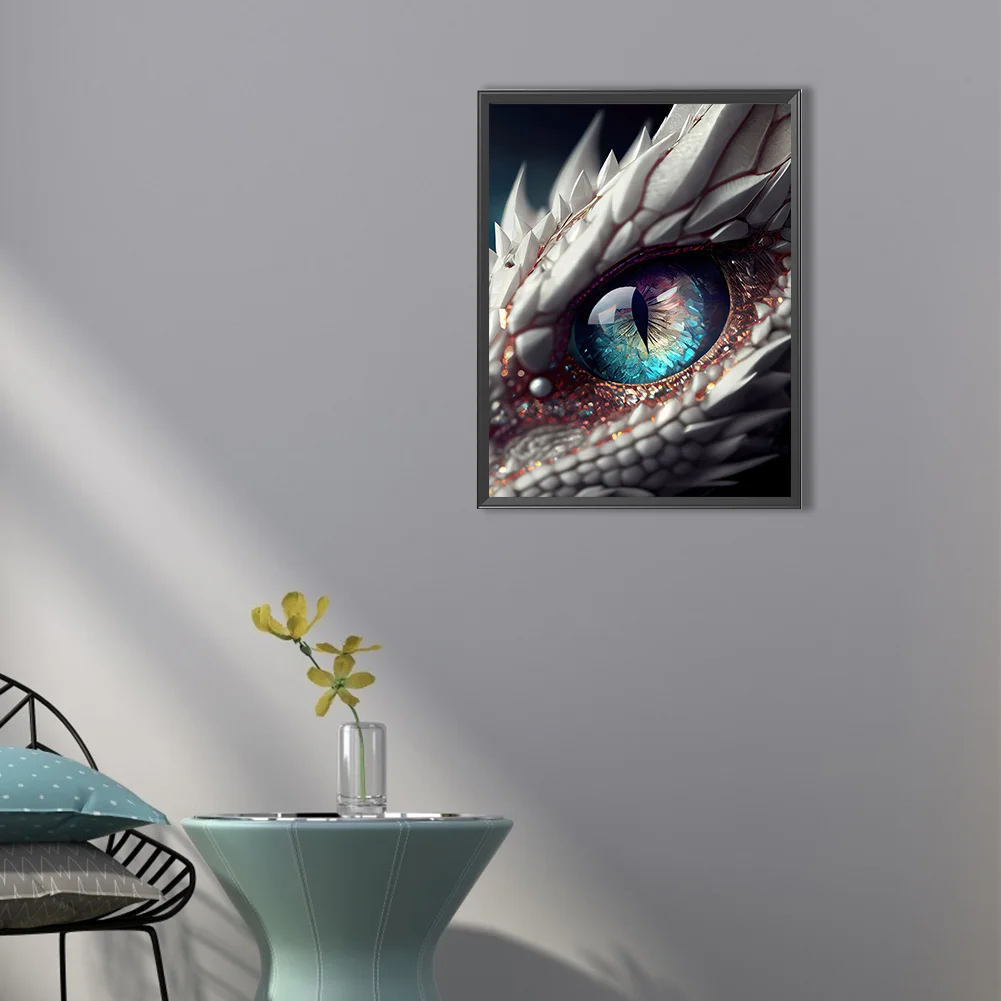 5D DIY Full Round Drill Partial AB Diamond Painting Gragon Eye Decor 45x60cm