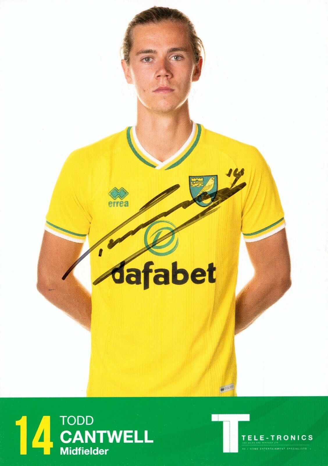 Todd Cantwell Signed 6x4 Photo Poster painting Card Norwich City England U21 Autograph + COA