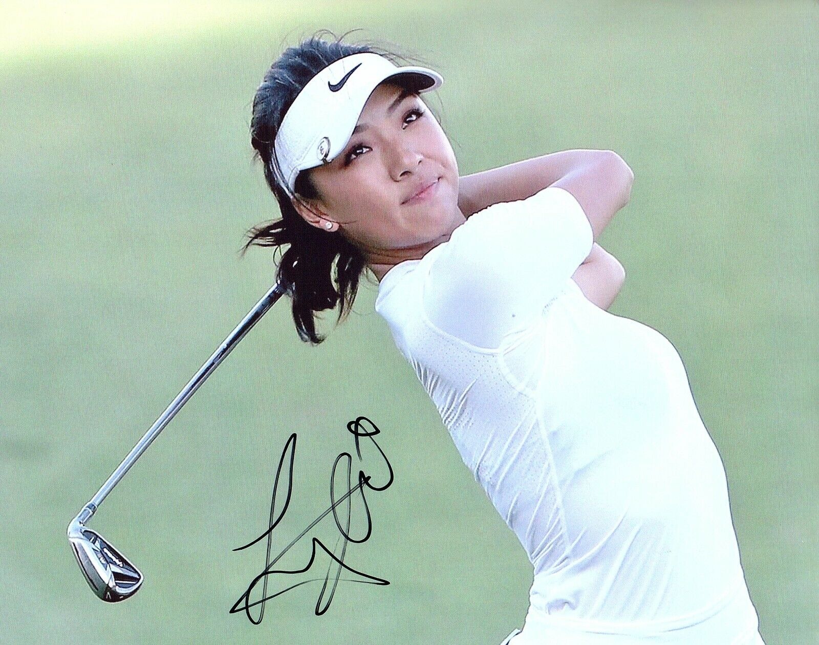 Muni He LPGA star signed autographed 8x10 golf Photo Poster painting coa China USC Lily He SEXY!