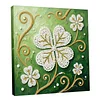 DIY Pearl Painting Four-leaf Clover for Home Wall Decor with Frame(25x25cm)