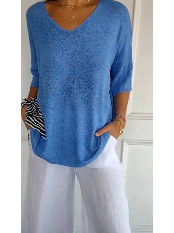 Brownm Casual Basic Style Slimming Sleeve Solid Sweaters