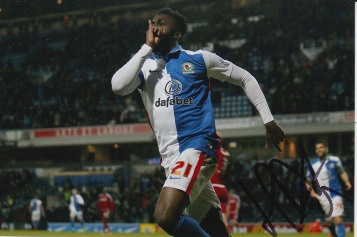 BLACKBURN ROVERS HAND SIGNED HOPE AKPAN 6X4 Photo Poster painting.