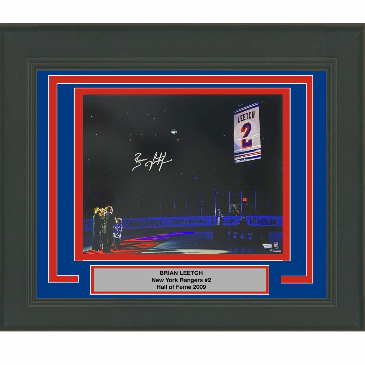 FRAMED Autographed/Signed BRIAN LEETCH New York Rangers 16x20 Photo Poster painting Fanatics COA