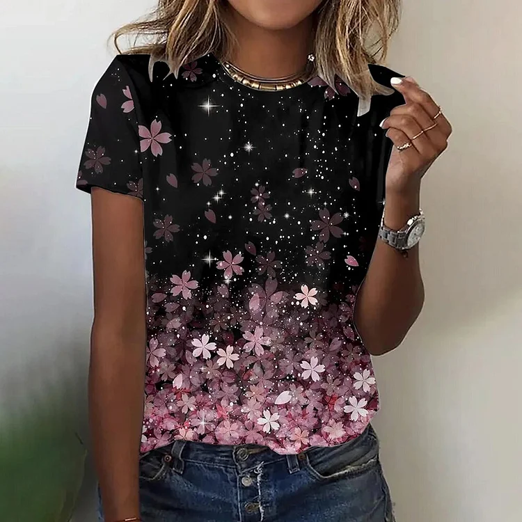Efenbei Women T-Shirts Fashion 3d Butterfly Print Tshirt For Ladies Casual Streetwear Short Sleeves Tops Female Clothing Tees Camisetas
