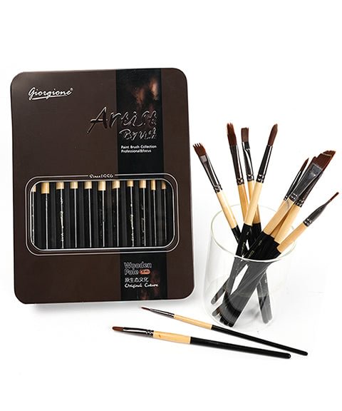 12 Pcs Professional Artist Paint Brush Set-Himinee.com