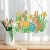DIY Special Shaped Diamond Painting Easter Egg Bunny Festival Hanging With Lamp String Kit