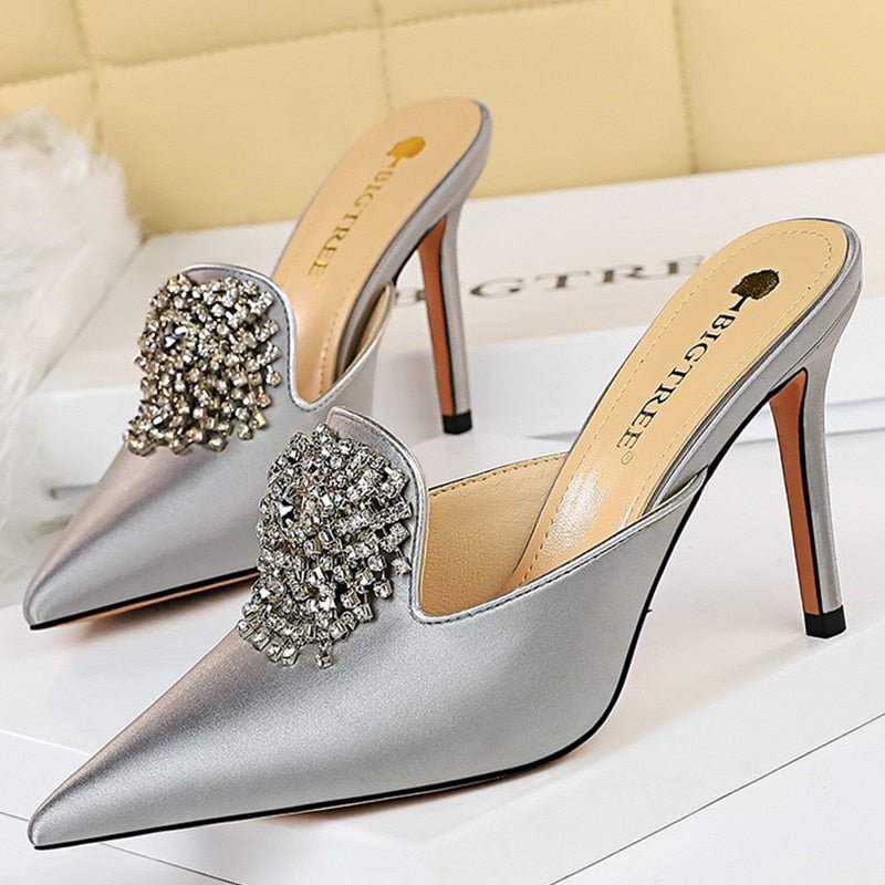 BIGTREE Shoes New Woman Pumps Rhinestone Shoes For Women Heels Wedding Shoes Elegant Party Shoes Women High Heels Lady Stiletto