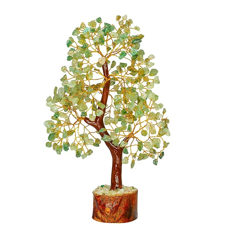 Green Aventurine Wooden Branches Feng Shui Tree
