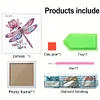5D DIY Partial Special Shaped Drill Diamond Painting Kit Dragonfly Decor With Frame Kit 18x18cm