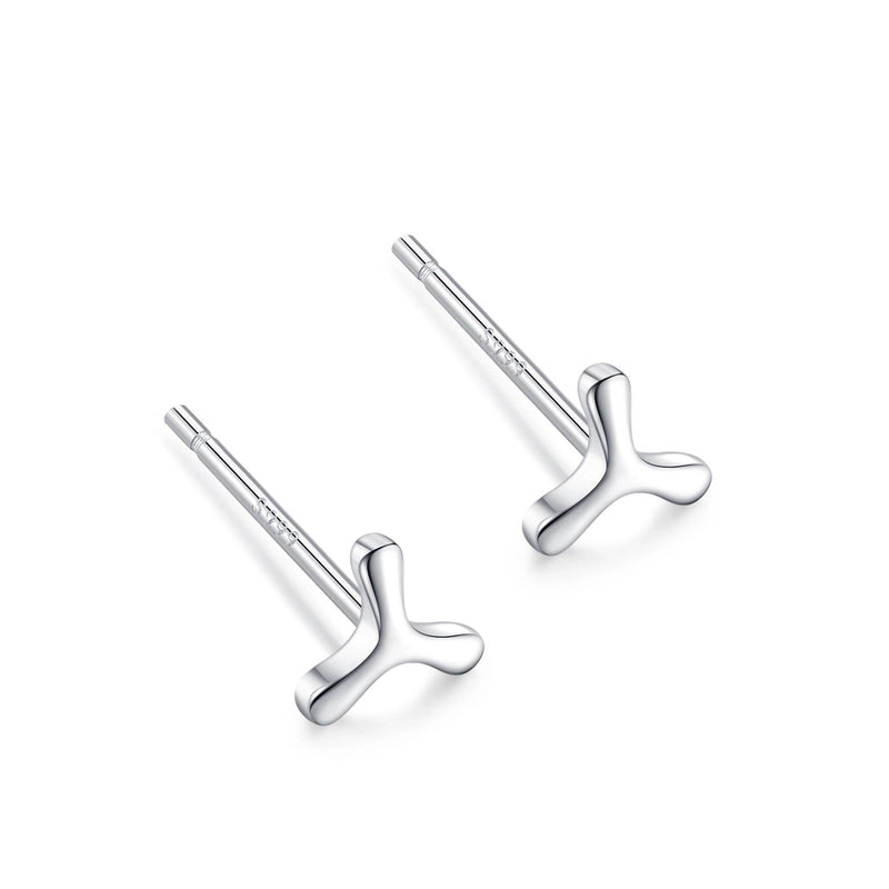 1 Pair 925 Sterling Silver Star Heart Shape Ear Studs